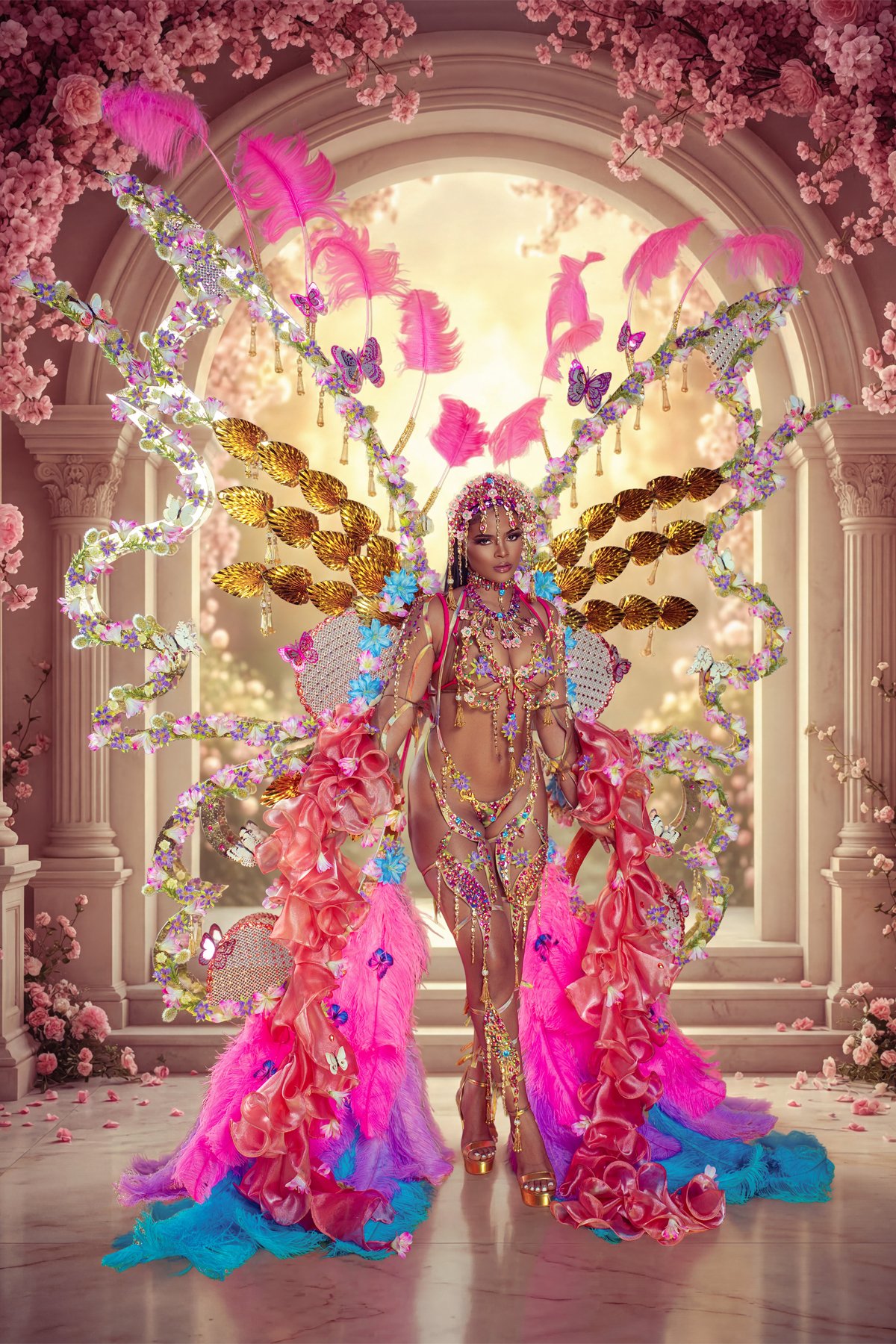 Frontline - Wire Bra & Bikini Panty with Ultra Backpack & Elevated Sleeves